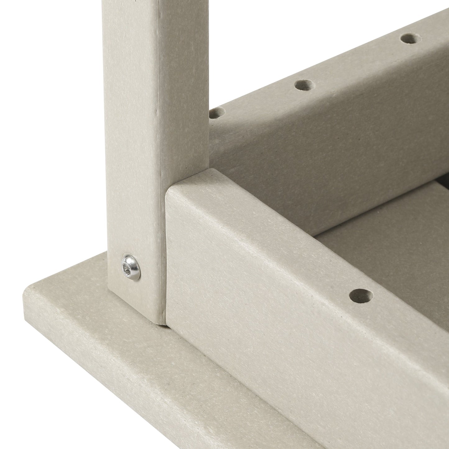 Table basse rectangulaire d'extérieur Polytrends Laguna en PEHD, toutes saisons