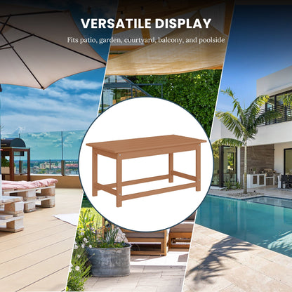 Table basse rectangulaire d'extérieur Polytrends Laguna en PEHD, toutes saisons