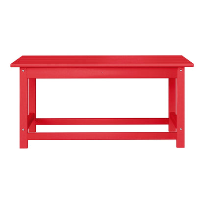 Table basse rectangulaire d'extérieur Polytrends Laguna en PEHD, toutes saisons