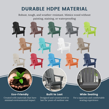 Chaises pliantes Adirondack Polytrends Laguna résistantes aux intempéries (lot de 2)