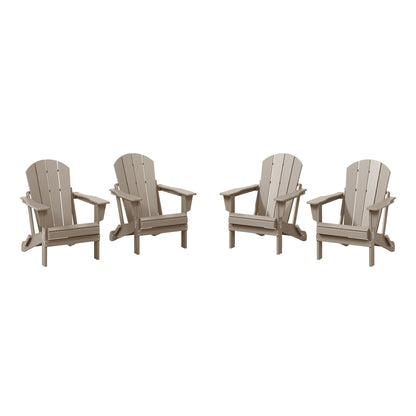 Chaises pliantes Adirondack Polytrends Laguna résistantes aux intempéries (lot de 4)