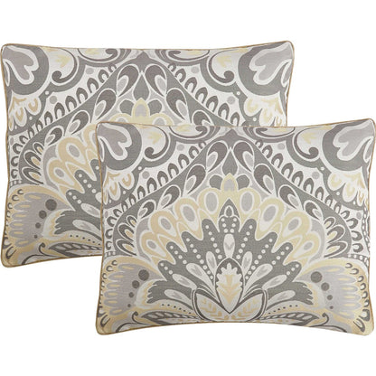 Ensemble de couette 6 pièces en jacquard médaillon Summerfield de Porch &amp; Den