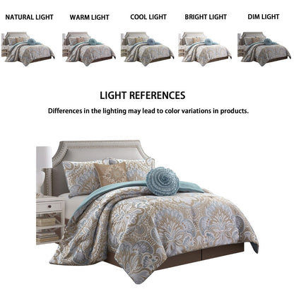 Ensemble de couette 6 pièces en jacquard médaillon Summerfield de Porch &amp; Den