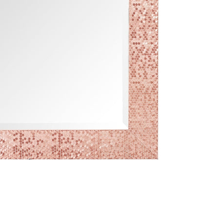 Miroir vertical pleine longueur à motif mosaïque haut de gamme - Miroir d'habillage complet sur pied, incliné ou autoportant