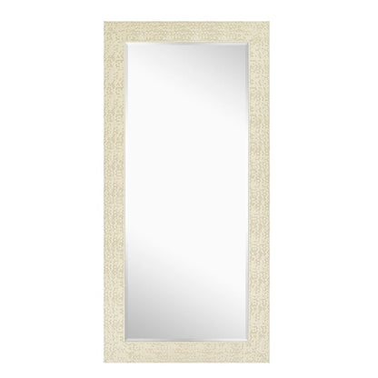 Miroir vertical pleine longueur à motif mosaïque haut de gamme - Miroir d'habillage complet sur pied, incliné ou autoportant