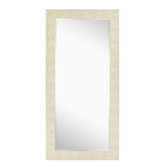 Miroir vertical pleine longueur à motif mosaïque haut de gamme - Miroir d'habillage complet sur pied, incliné ou autoportant