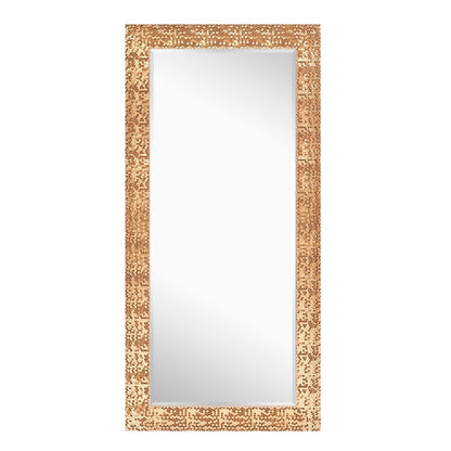 Miroir vertical pleine longueur à motif mosaïque haut de gamme - Miroir d'habillage complet sur pied, incliné ou autoportant