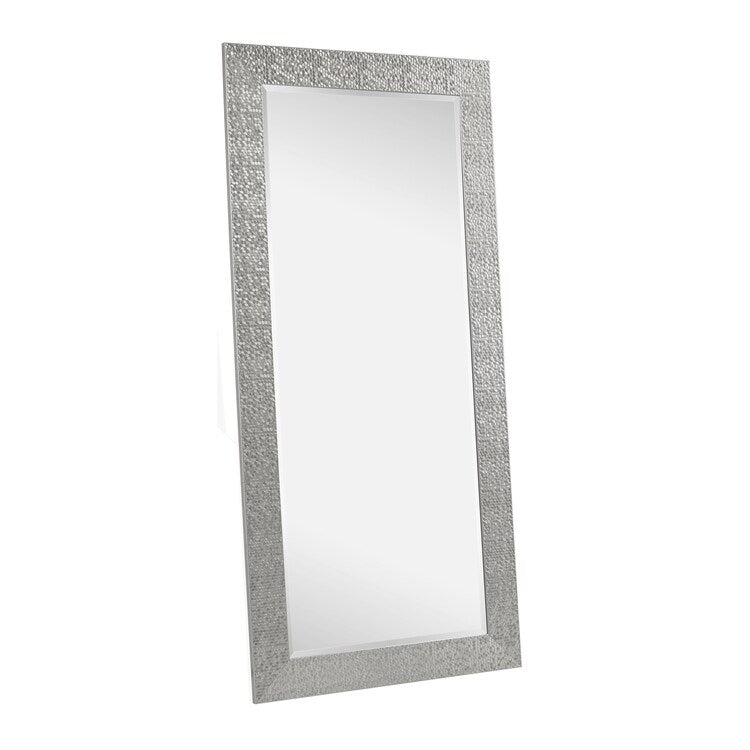 Miroir vertical pleine longueur à motif mosaïque haut de gamme - Miroir d'habillage complet sur pied, incliné ou autoportant