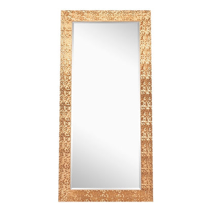 Miroir vertical pleine longueur à motif mosaïque haut de gamme - Miroir d'habillage complet sur pied, incliné ou autoportant