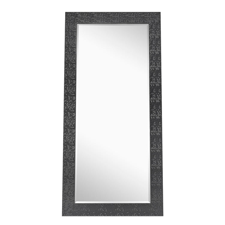Miroir vertical pleine longueur à motif mosaïque haut de gamme - Miroir d'habillage complet sur pied, incliné ou autoportant