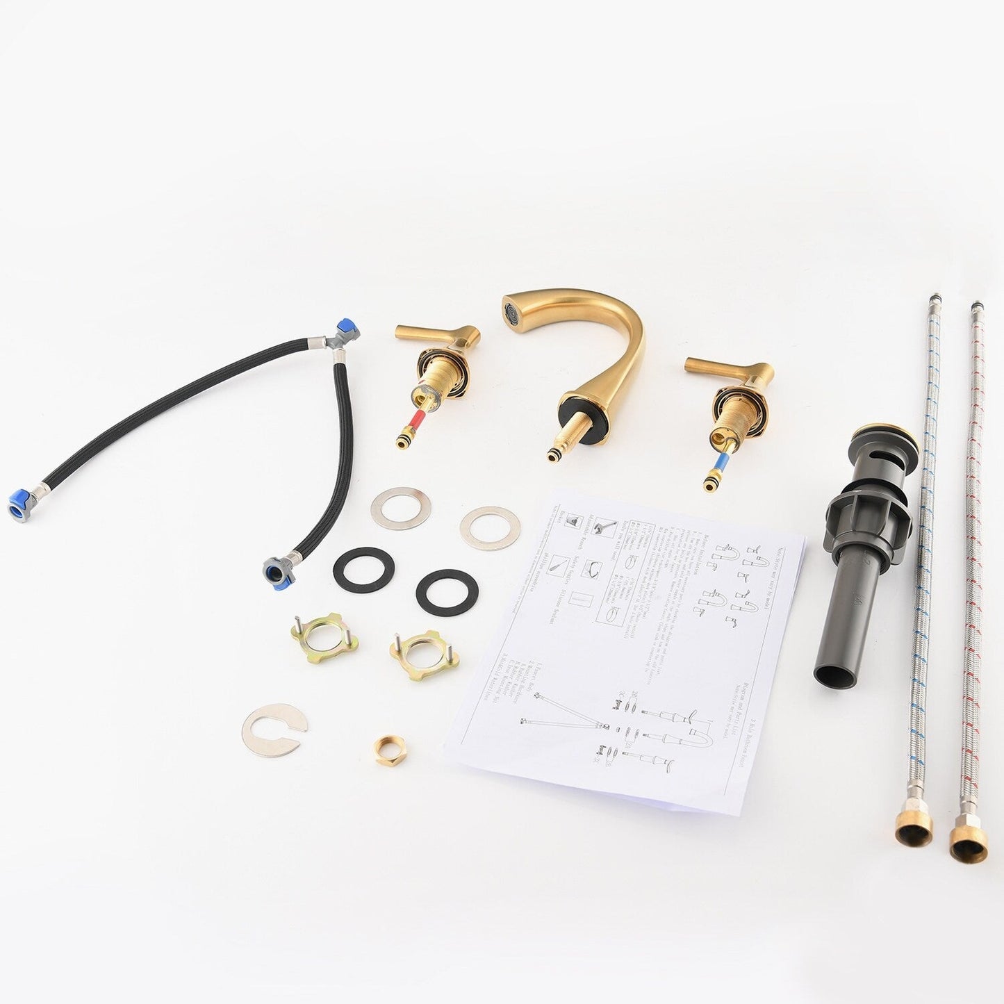 Robinet de lavabo SpotShield pour salle de bain à large diffusion Proox 8 avec ensemble de vidange