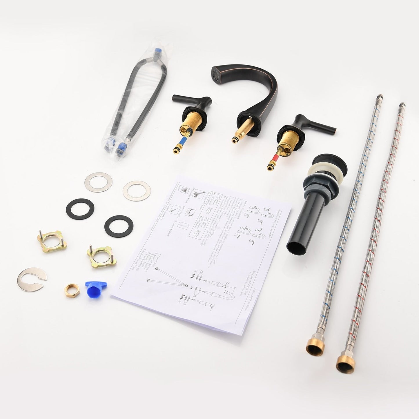 Robinet de lavabo SpotShield pour salle de bain à large diffusion Proox 8 avec ensemble de vidange