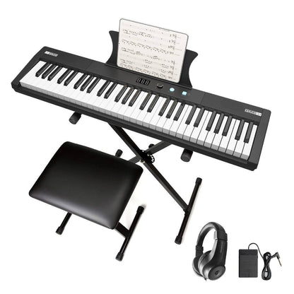 Piano électrique portable semi-lesté à 61 touches