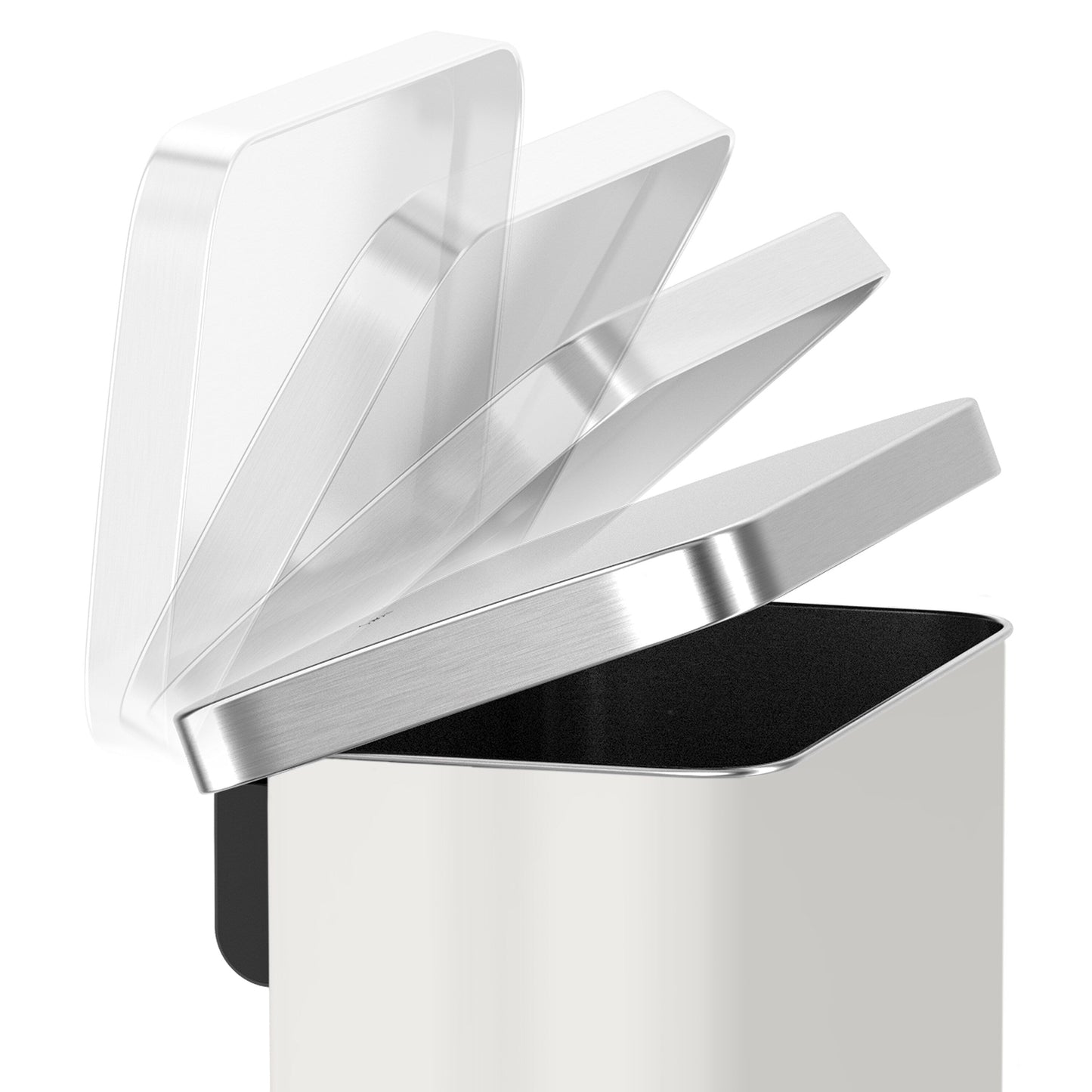 Bidon rectangulaire à pédale Qualiazero 75 L / 20 gallons