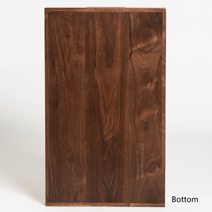 Plateau de service rectangulaire en bois de noyer noir KINWELL, plateau ottoman