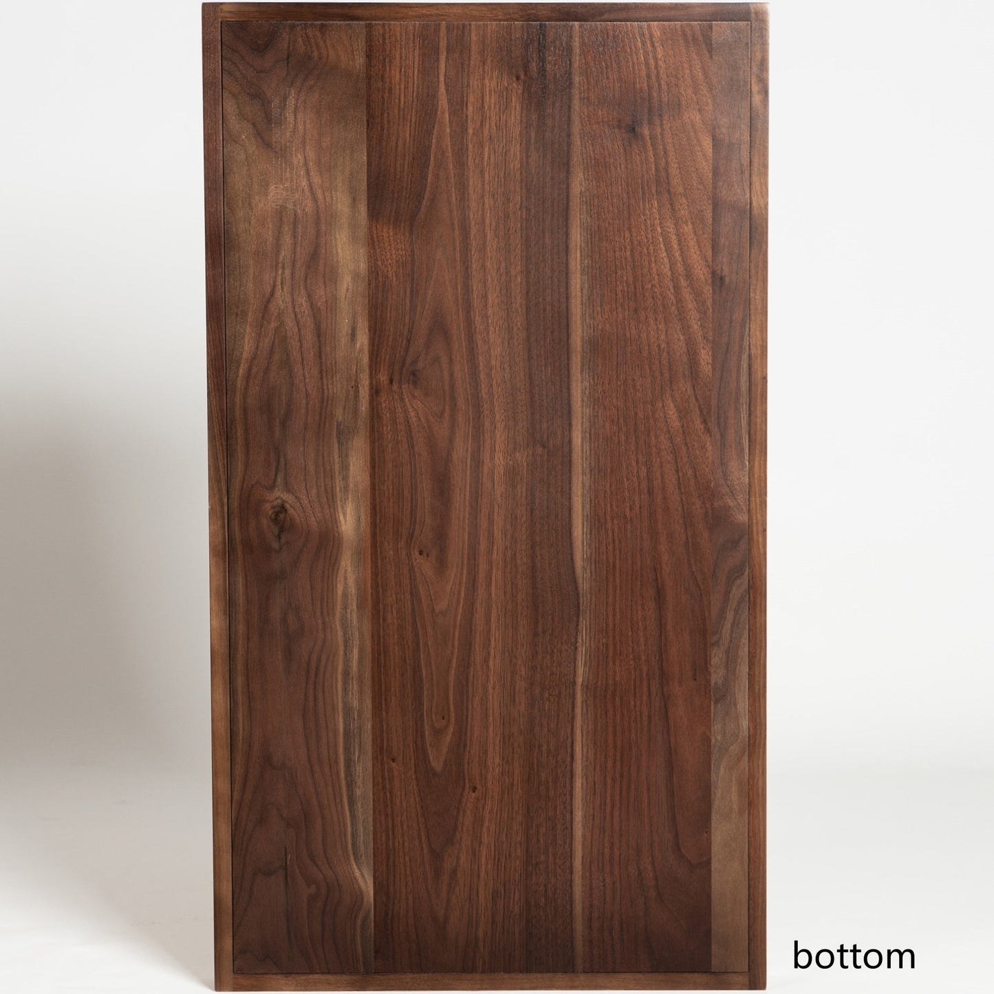 Plateau de service rectangulaire en bois de noyer noir KINWELL, plateau ottoman