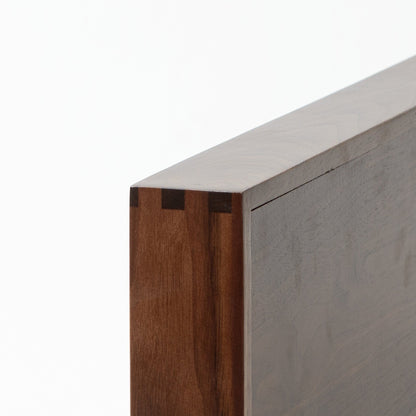 Plateau de service rectangulaire en bois de noyer noir KINWELL, plateau ottoman