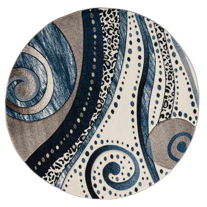 Tapis Rhodes Collection Abstract Swirl