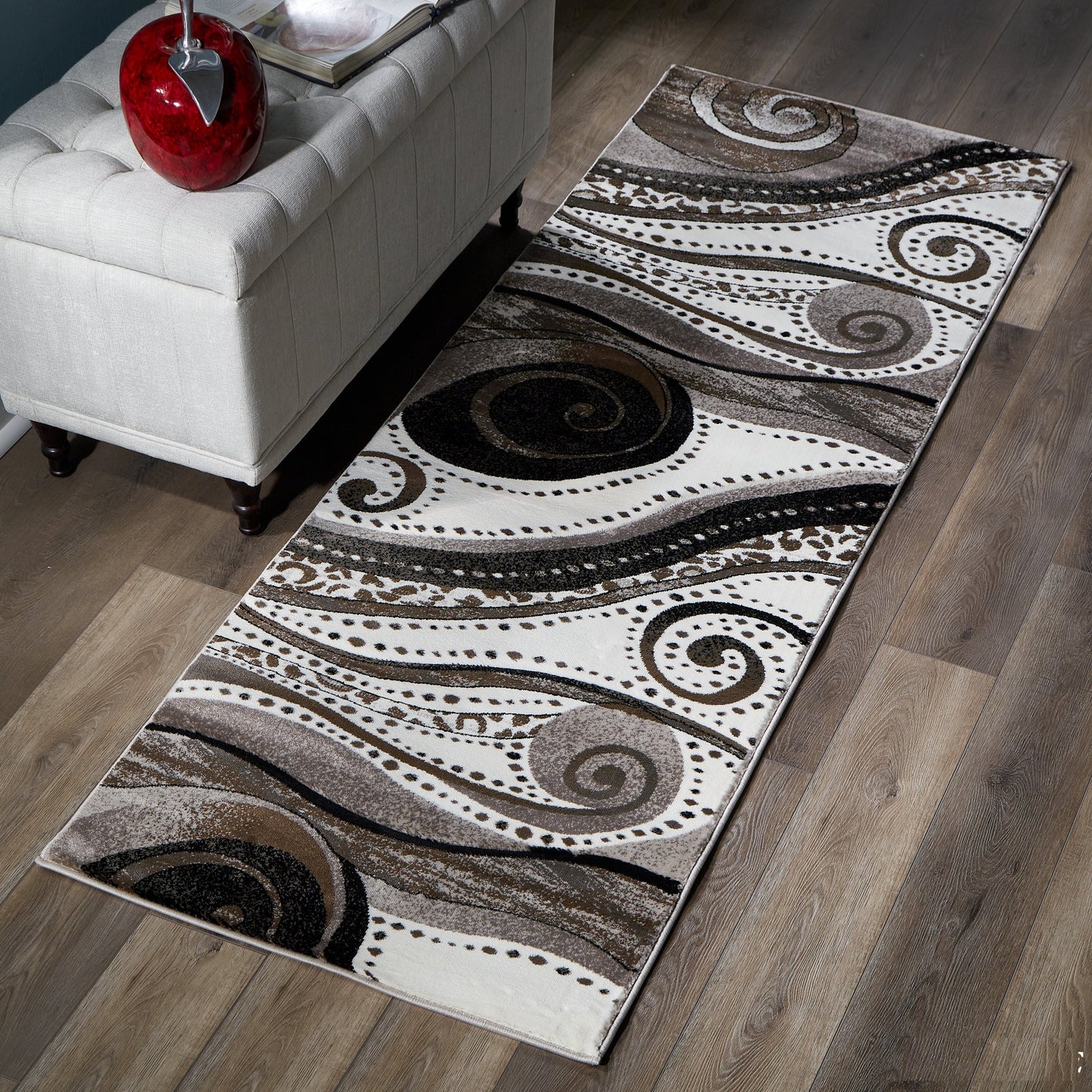 Tapis Rhodes Collection Abstract Swirl