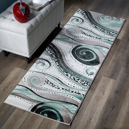 Tapis Rhodes Collection Abstract Swirl