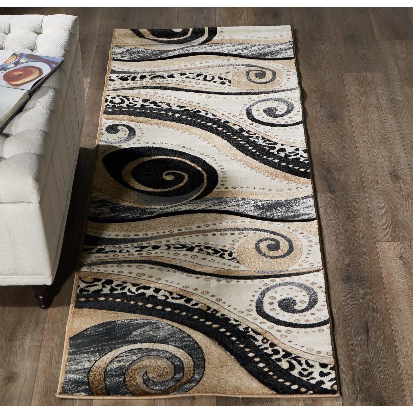 Tapis Rhodes Collection Abstract Swirl