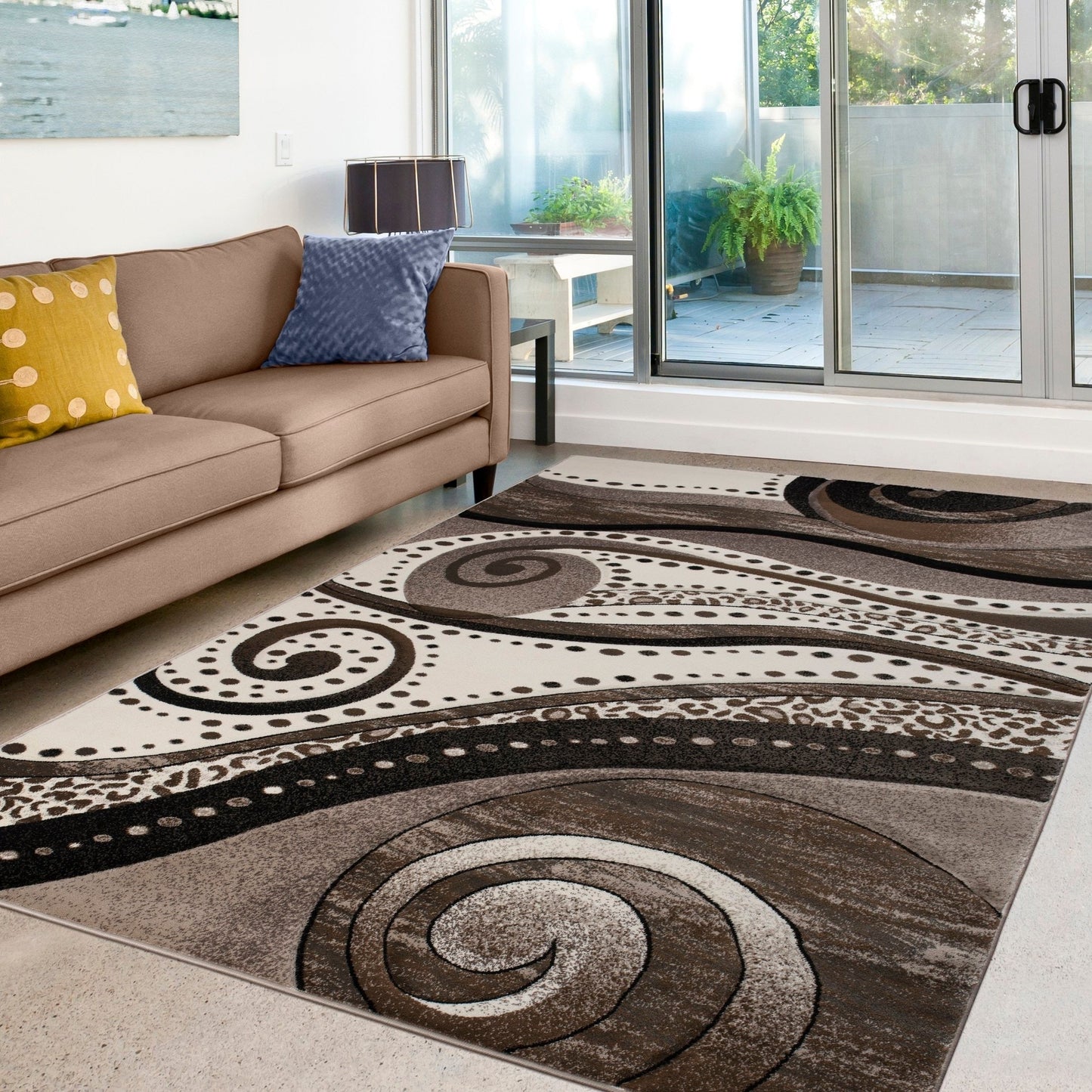 Tapis Rhodes Collection Abstract Swirl