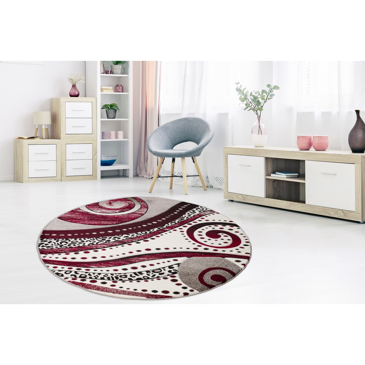 Tapis Rhodes Collection Abstract Swirl