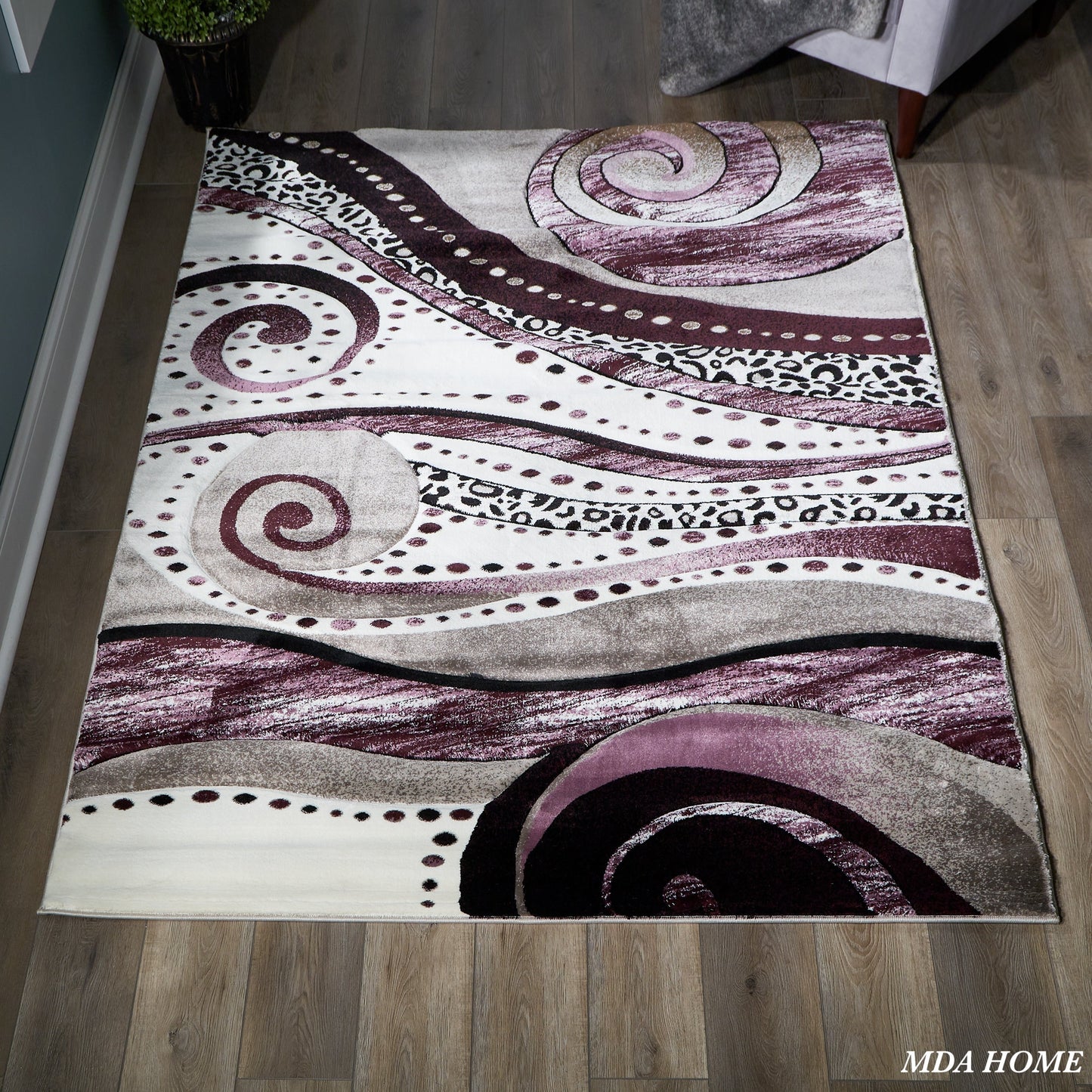 Tapis Rhodes Collection Abstract Swirl