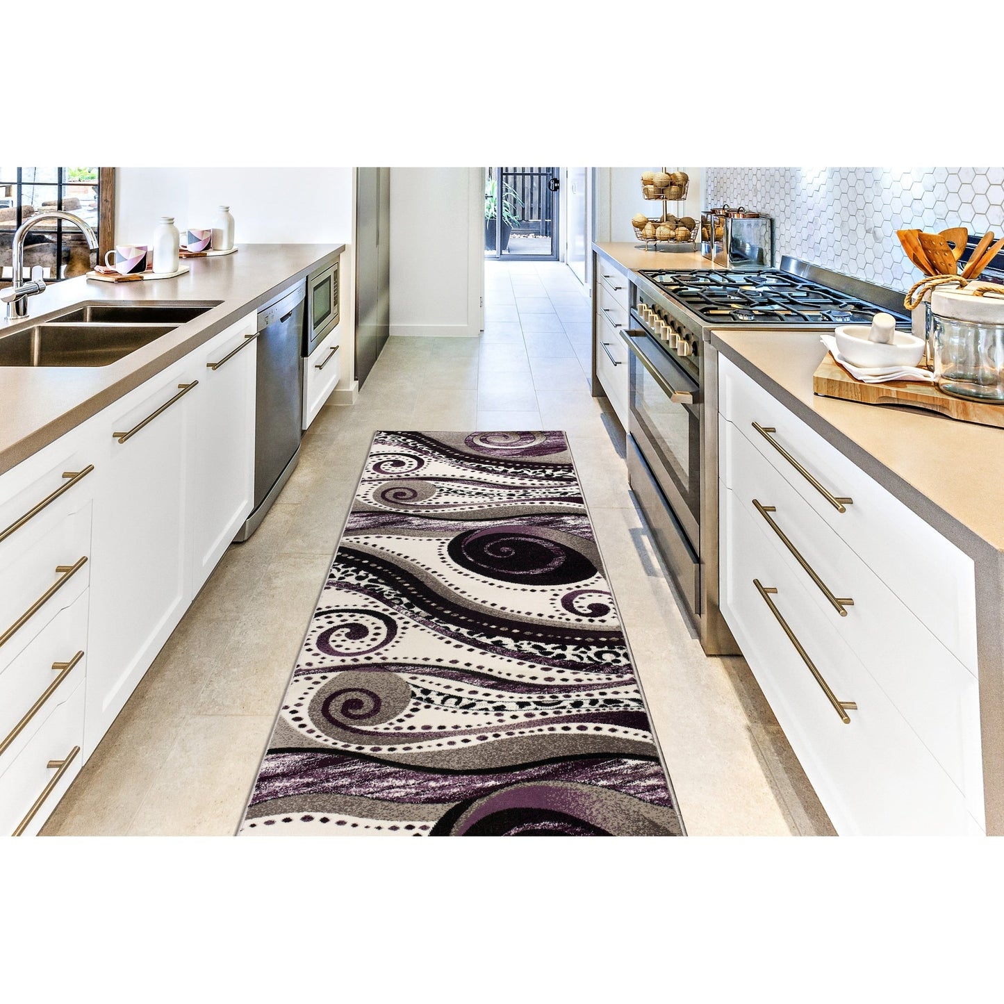 Tapis Rhodes Collection Abstract Swirl