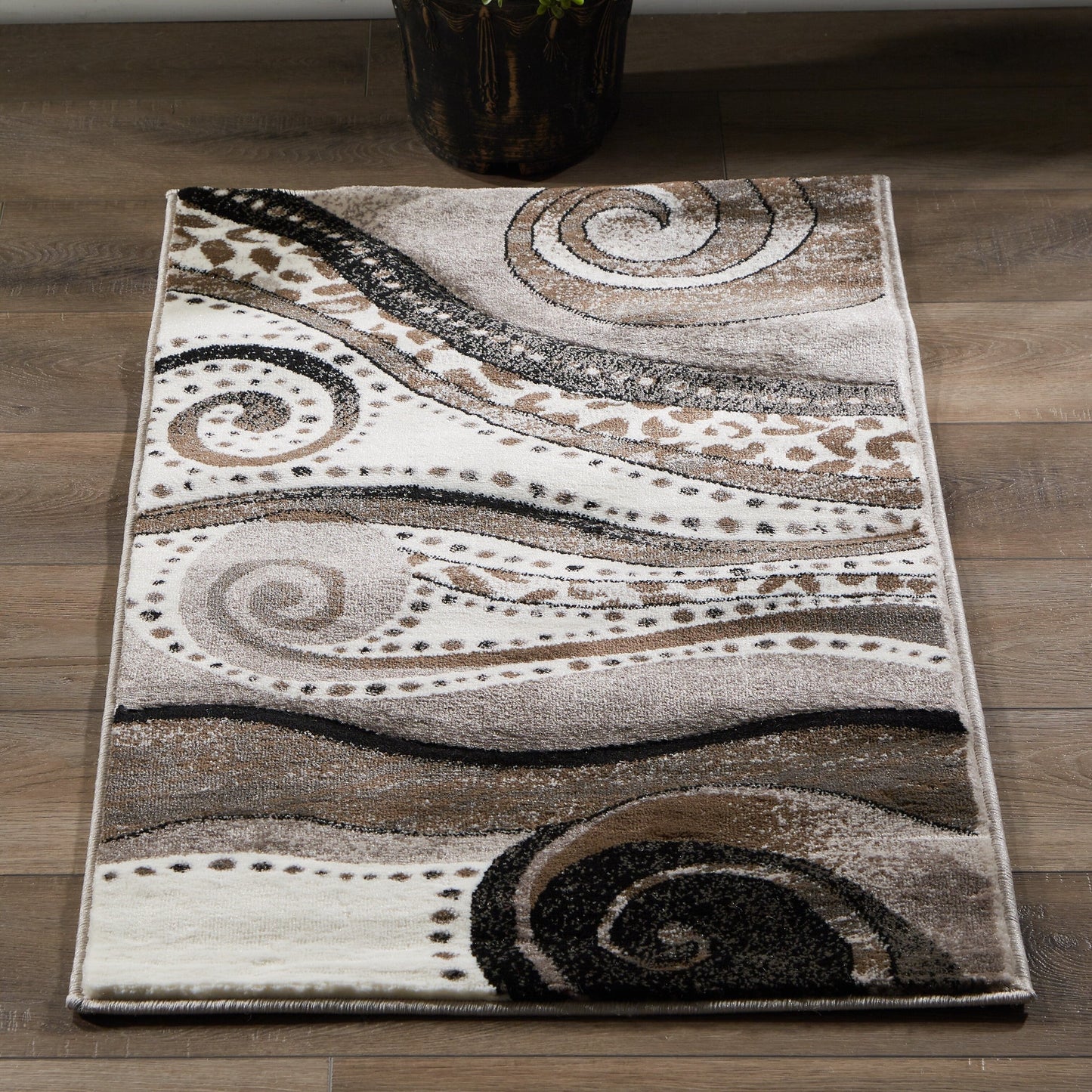Tapis Rhodes Collection Abstract Swirl