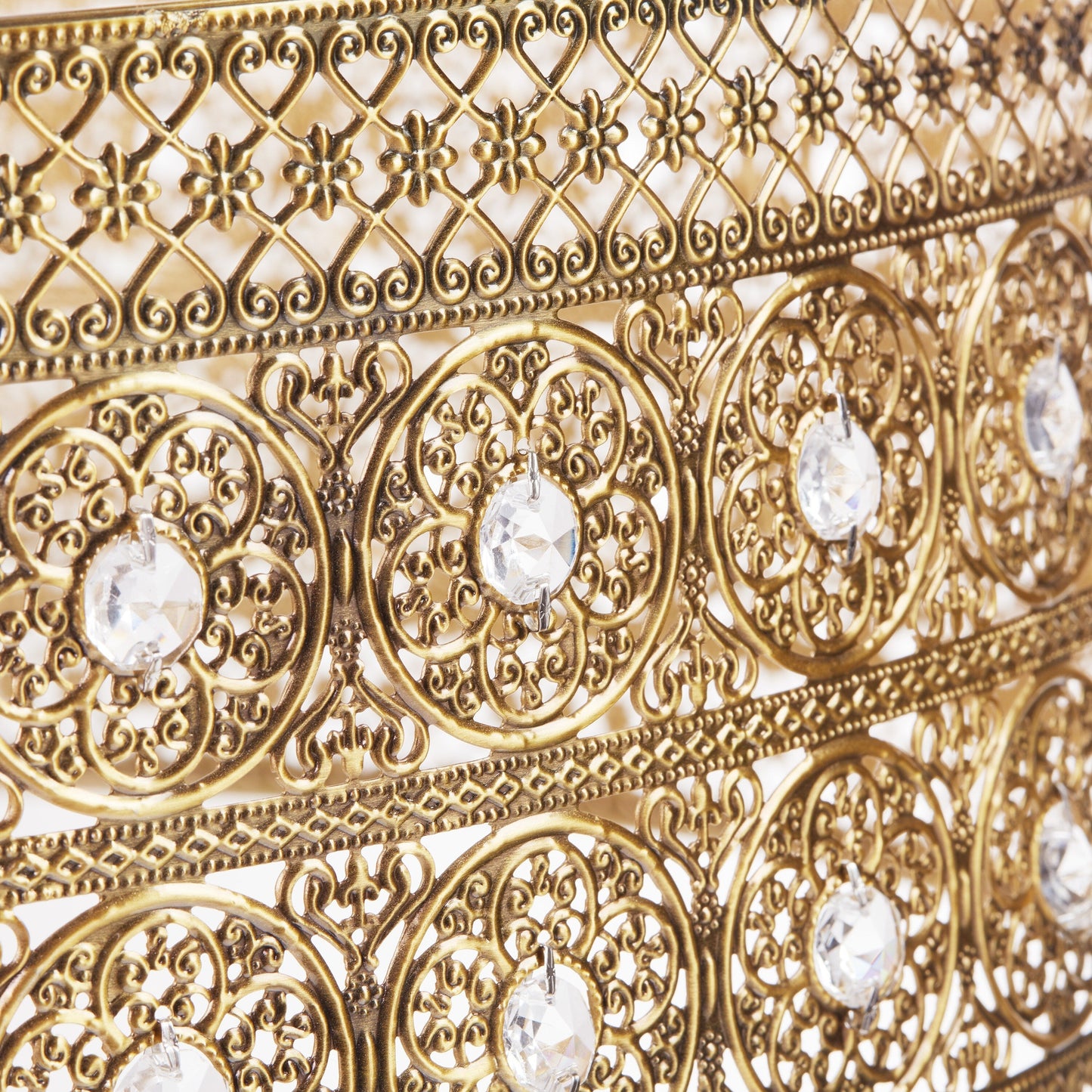 Lustre River of Goods Bryar en laiton et cristal 23,5 W à 3 lumières - 23,5 x 23,5 x 61,5