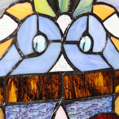 Vitrail victorien River of Goods, motif fleur de lys - 9,5 L x 0,25 l x 36 H