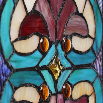 Vitrail victorien River of Goods, motif fleur de lys - 9,5 L x 0,25 l x 36 H