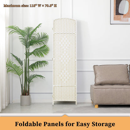 Paravent de séparation de pièce de 1,8 m de haut, écran de confidentialité autoportant en fibre tissée, écran pliant