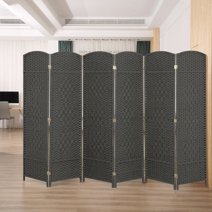 Paravent de séparation de pièce de 1,8 m de haut, écran de confidentialité autoportant en fibre tissée, écran pliant