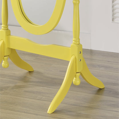 Miroir psyché traditionnel en bois Copper Grove Monks Hood de Roundhill Furniture