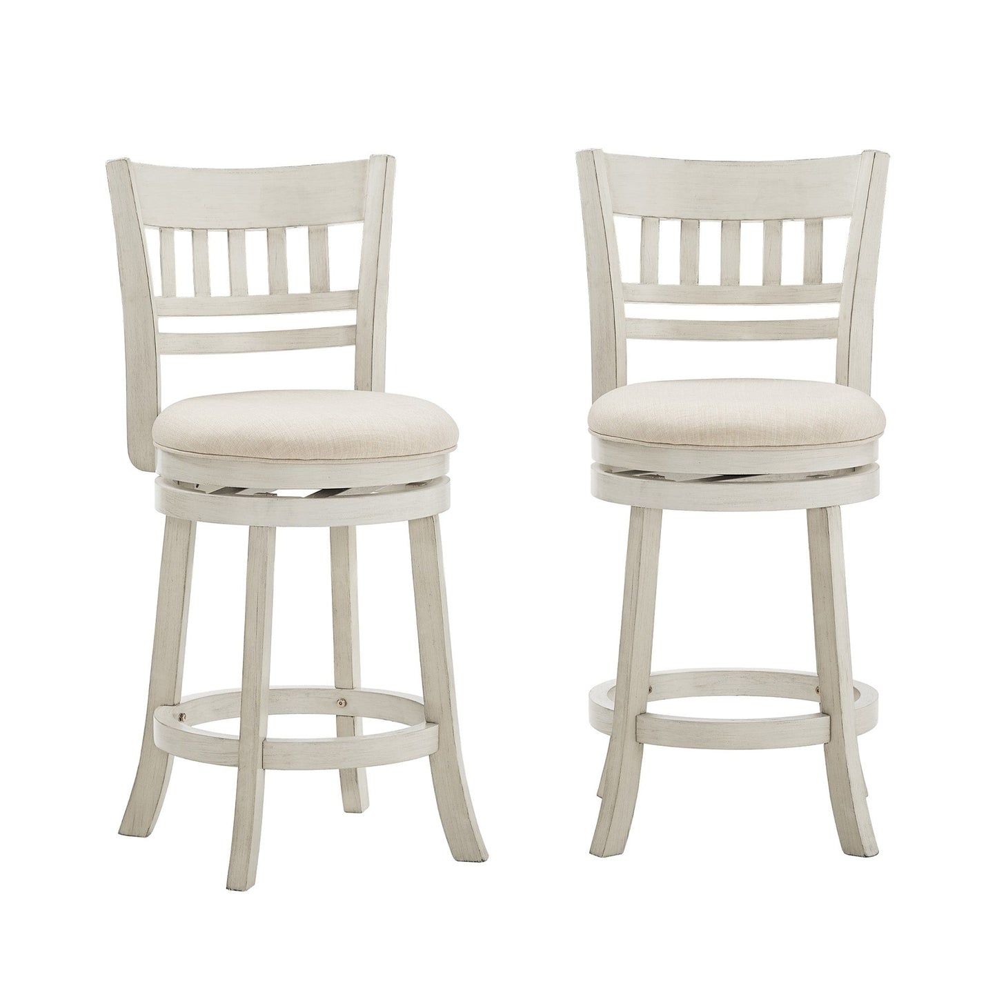 Tabouret de bar pivotant 24h à dossier en treillis Rovinj