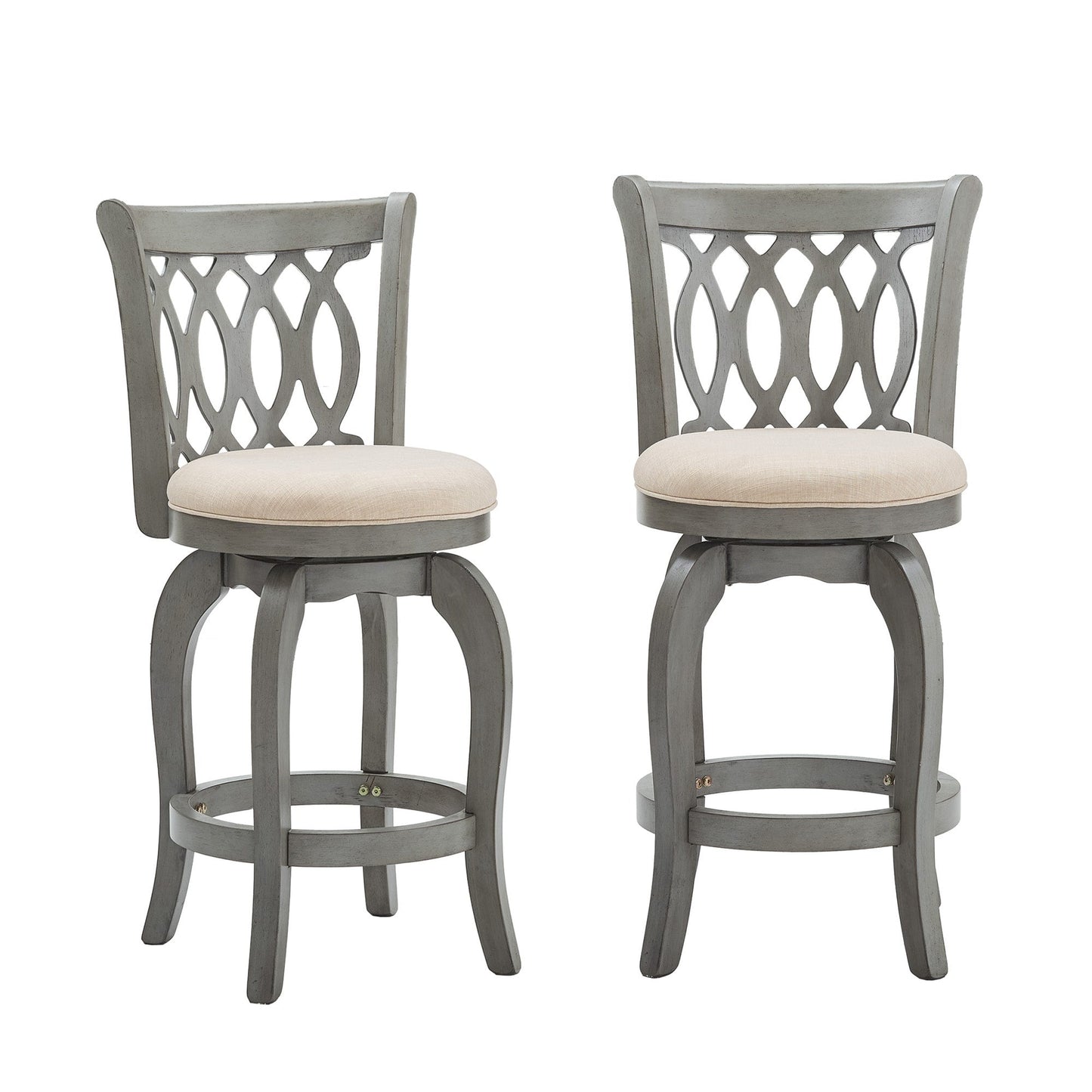 Tabouret de bar pivotant à dossier à volutes Rovinj