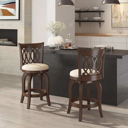 Tabouret de bar pivotant à dossier à volutes Rovinj