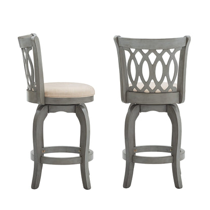 Tabouret de bar pivotant à dossier à volutes Rovinj