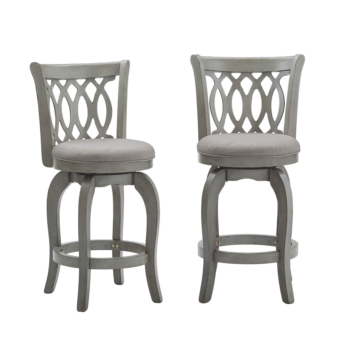 Tabouret de bar pivotant à dossier à volutes Rovinj