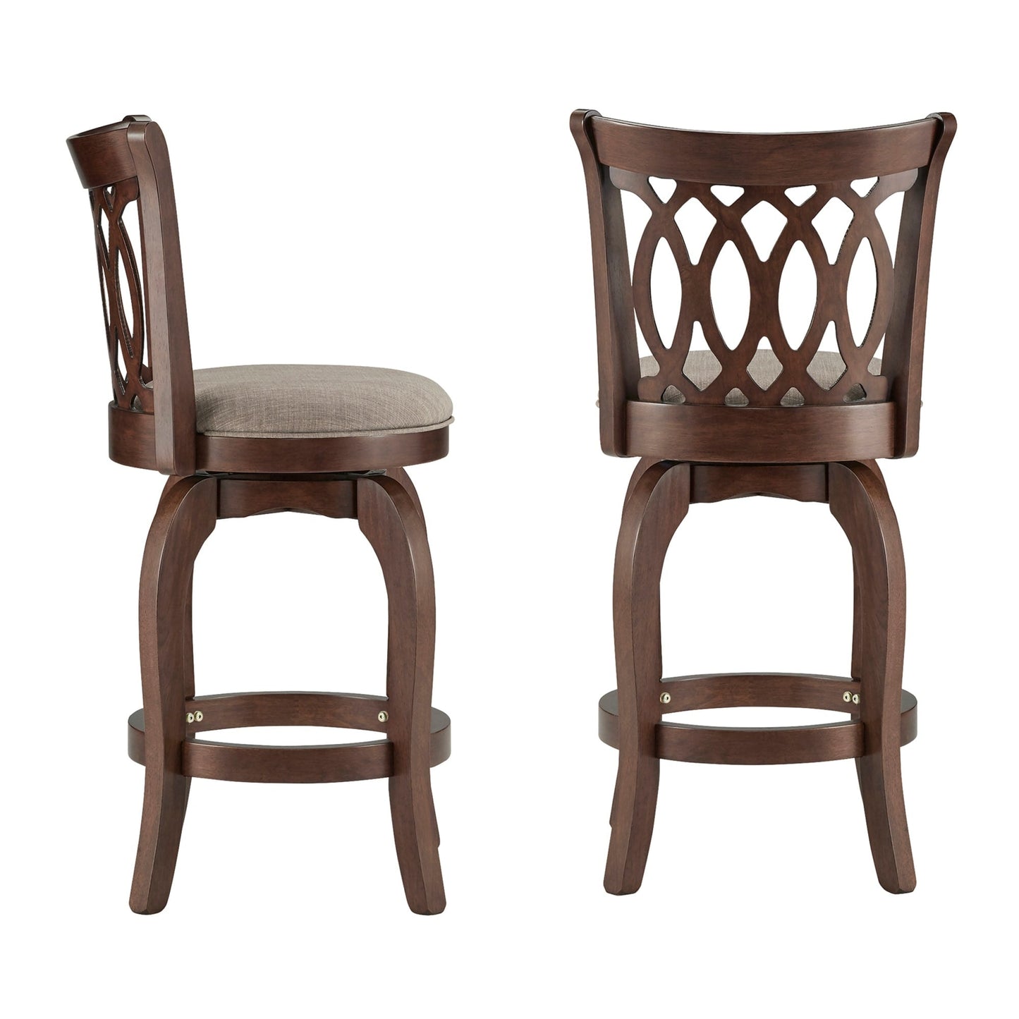 Tabouret de bar pivotant à dossier à volutes Rovinj