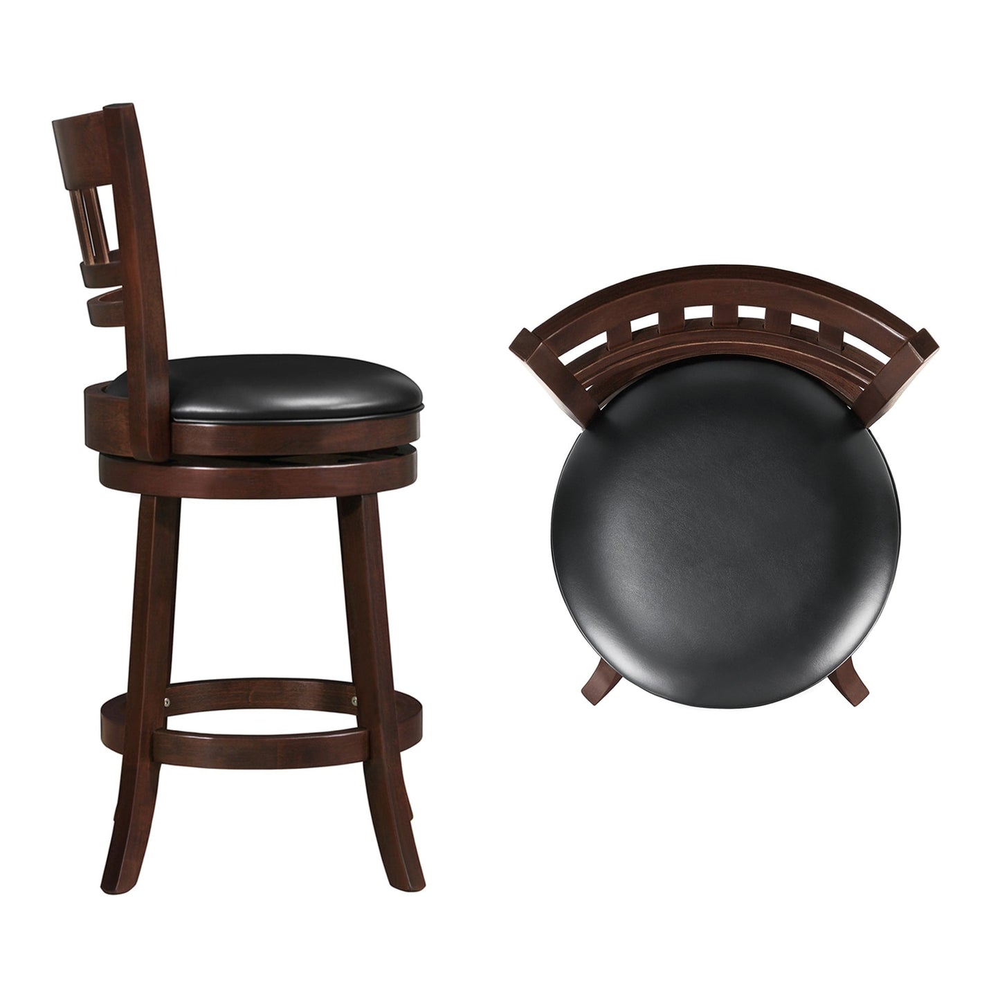 Tabouret de bar pivotant à dossier rembourré Rovinj