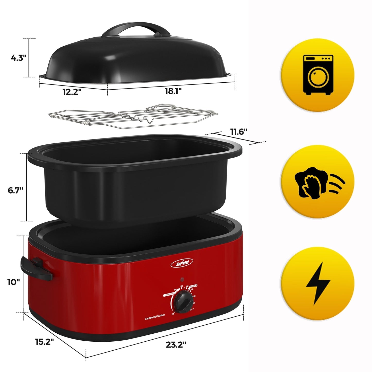 Four à rôtir Royalcraft avec plateau amovible
