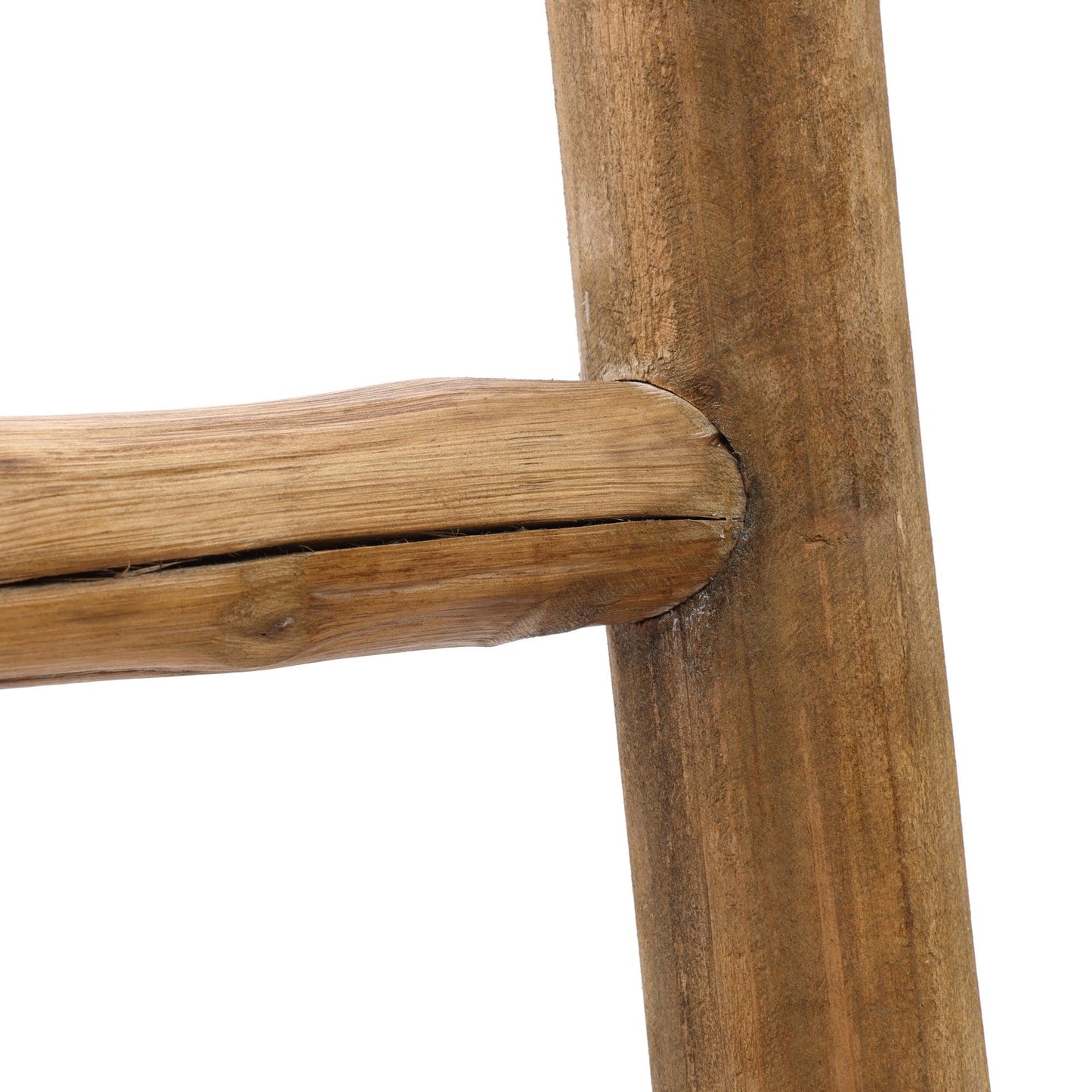 Échelle décorative rustique en bois naturel de 1,8 m (74,4 po H x 18,9 po L x 2 po P)