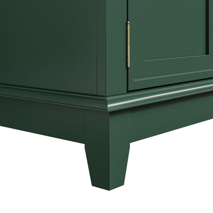 Meuble TV rustique de 72 pouces avec étagères réglables et rangement dissimulé – 72 pouces de largeur