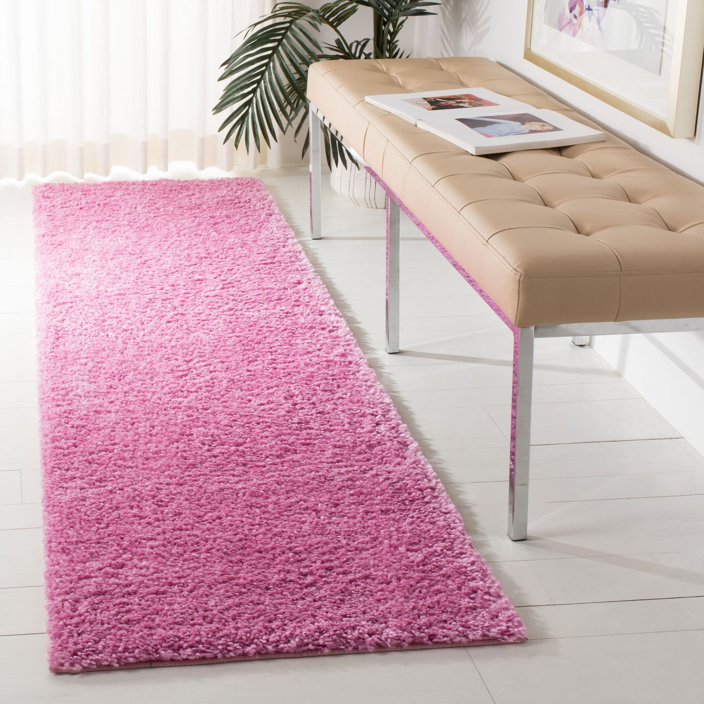 Tapis SAFAVIEH August Wilhelma Shag uni de 3 cm d'épaisseur