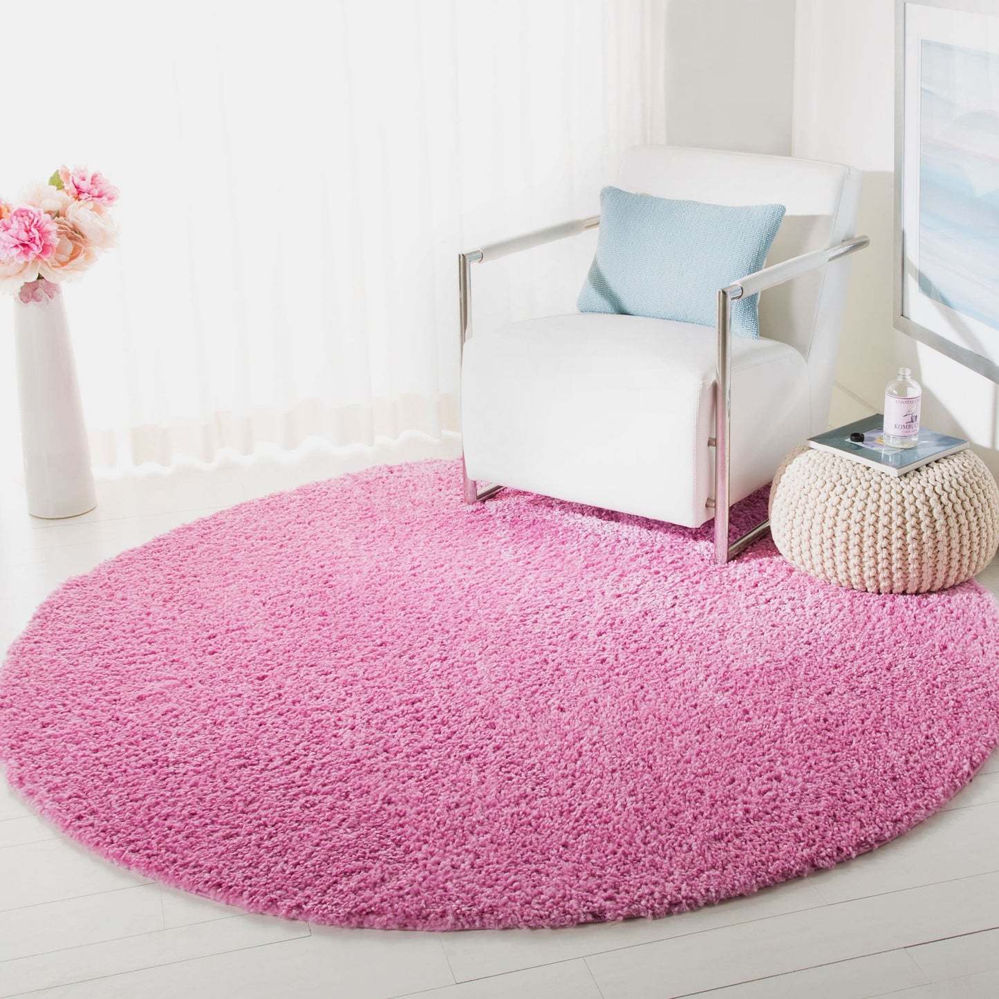 Tapis SAFAVIEH August Wilhelma Shag uni de 3 cm d'épaisseur