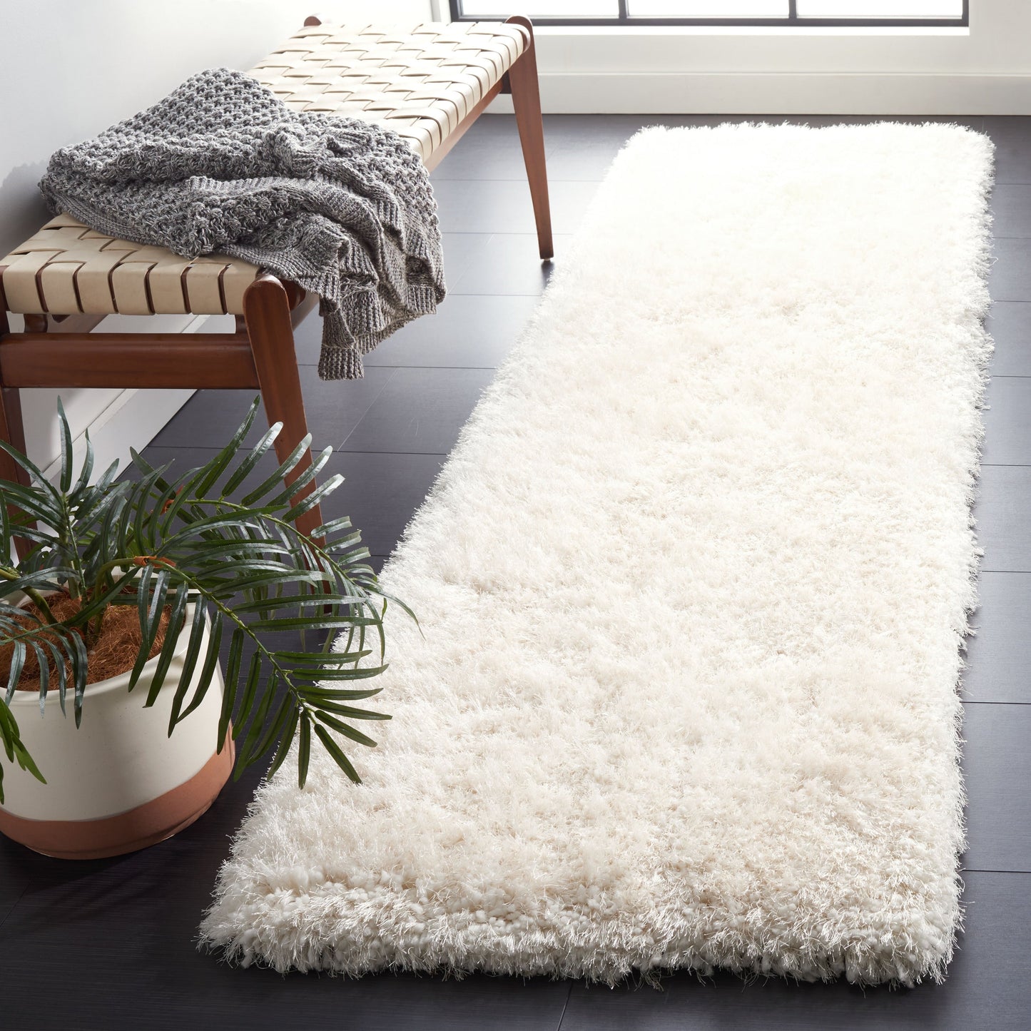 Tapis SAFAVIEH Bahija Rudina Luxe Shaggy de 7,6 cm d'épaisseur