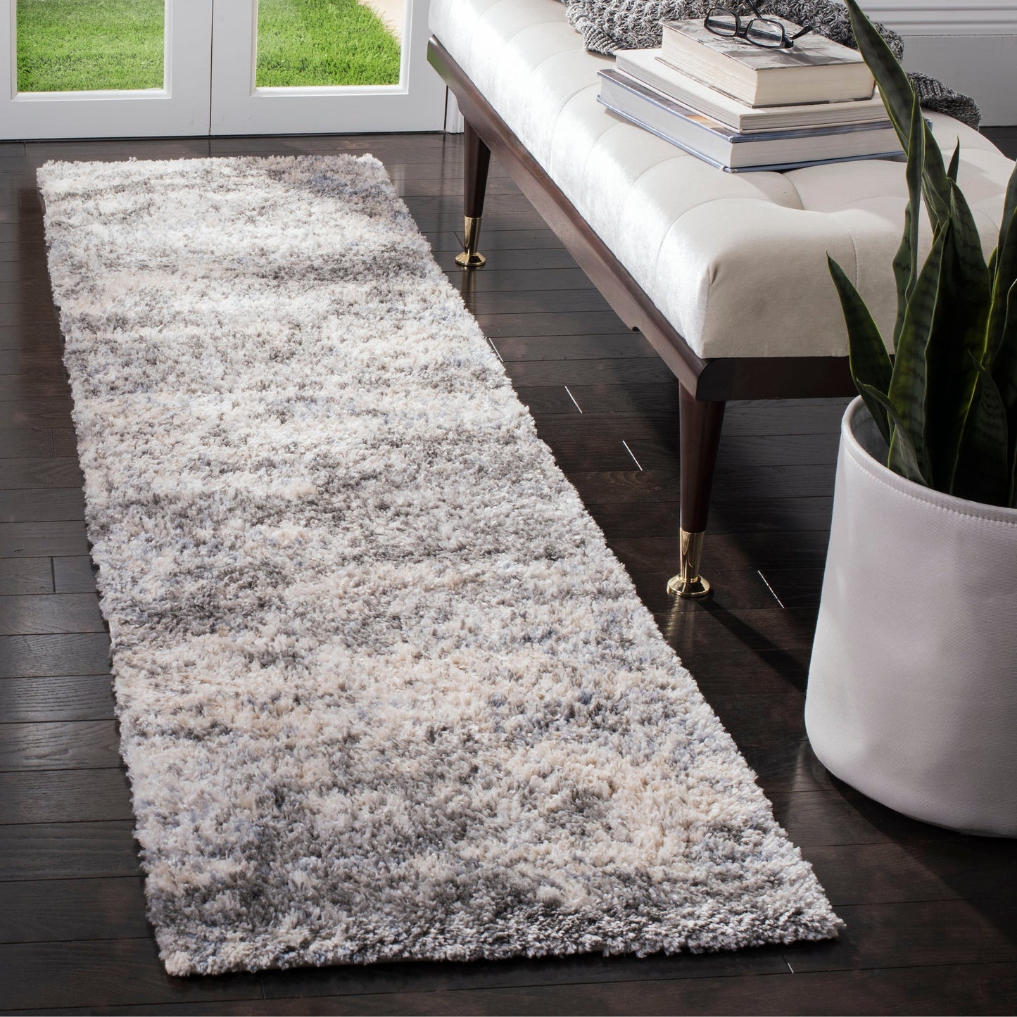 Tapis berbère Shag Tikvah moderne SAFAVIEH de 3 cm d'épaisseur